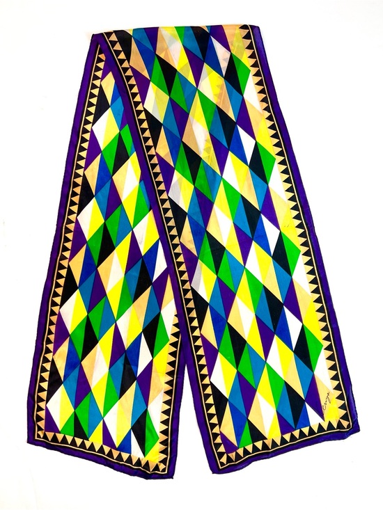Kenzo Accessories - Vintage Kenzo Silk Geometric Scarf